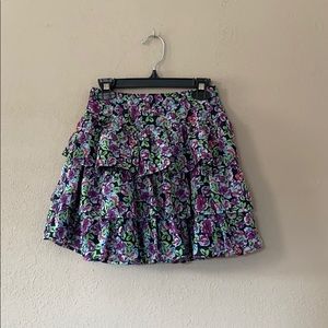 multi colored floral skirt